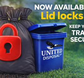 United Disposal's new lid locks for secure trash cans